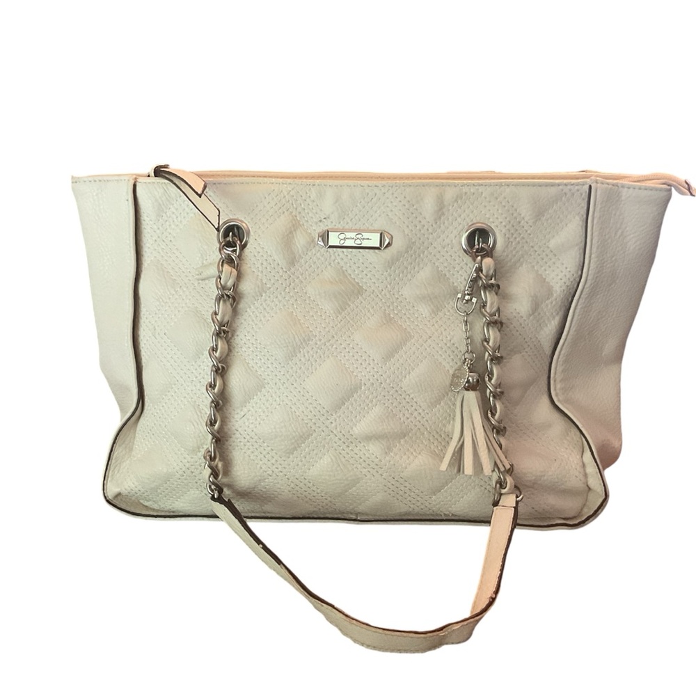 Jessica Simpson Almond Color Pebbled Large Shoulder Purse